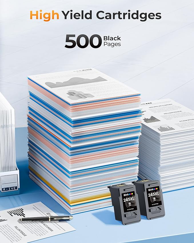 E-Z Ink 245XL Ink Cartridge Replacement for Canon 245XL Black Ink 245 XL PG-245XL PG245XL Works with Pixma MX490 MG2522 TR4520 MG2525 TS3122 TS3322 TS202 MG2520 MG2922 MG3022 (2 Black)-DeskLoop Office