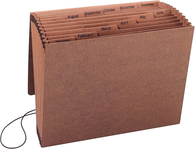 Smead TUFF Expanding File, 12 Pockets, Flap and Cord Closure, Letter Size - Image 5