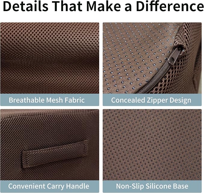 6" Extra Thick Memory Foam Office Chair Cushion – 2-Layer Booster Seat - Image 4