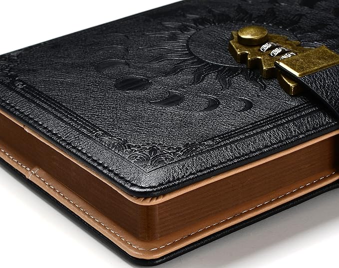 ZXHQ A5 Journal with lock, 120Gsm 224 Pages Lock Diary, Pen Set, Refillable - Image 2