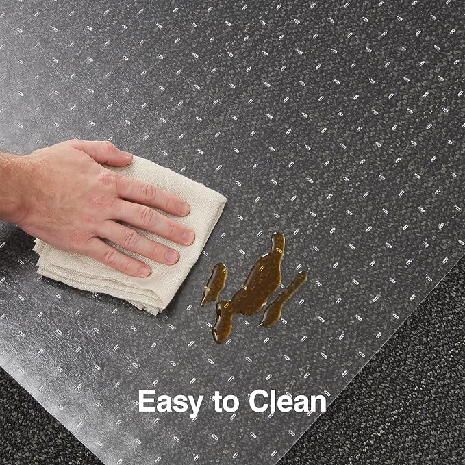 Staples Office Chair Mat, Flat-Pile Carpets, Extended Under-Desk Coverage - Image 5