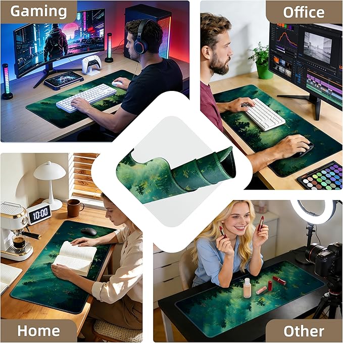 Galdas Mouse Pad, Office Desk Mat Large Gaming Keyboard Pad Durable Stitched - Image 4