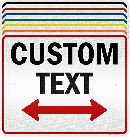Custom Arrow, Custom Directional Sign, Two Way Arrow, 24x30 Inches, 3M EGP by MySignCenter