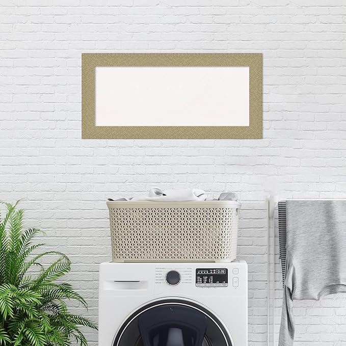 Amanti Art White Cork Board for Wall, 16x34 Vision Board with Gold Frame, Medium Corkboard Office Decor for Home Organization, Casual Corkboard Pinboard to Display Items for Home Organization in-DeskLoop Office