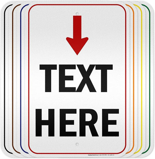 Custom Arrow, Custom Directional Sign, Arrow Down Sign, 12x18 Inches, 3M EGP by MySignCenter