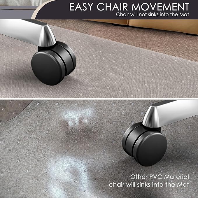 Kuyal Office Chair Mat for Carpet, 32‘’x48‘’ Clear Heavy Duty Computer Chair Mat - Image 3