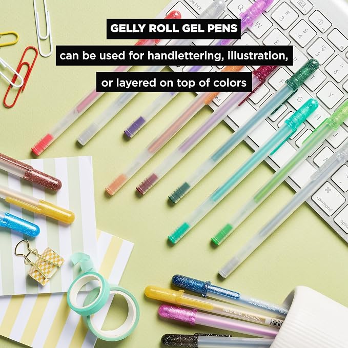 SAKURA Gelly Roll Metallic Gel Pens, 6 Piece Gold, 6 Pack - Image 4