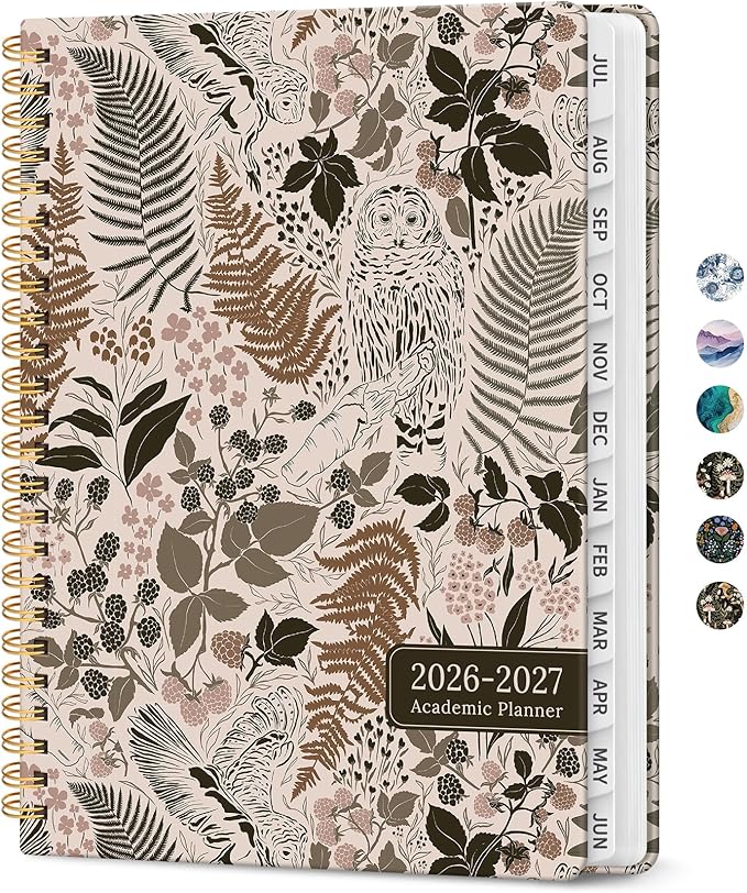 Planner 2026-2027, Academic Monthly and Weekly Calendar Planner by Taja
