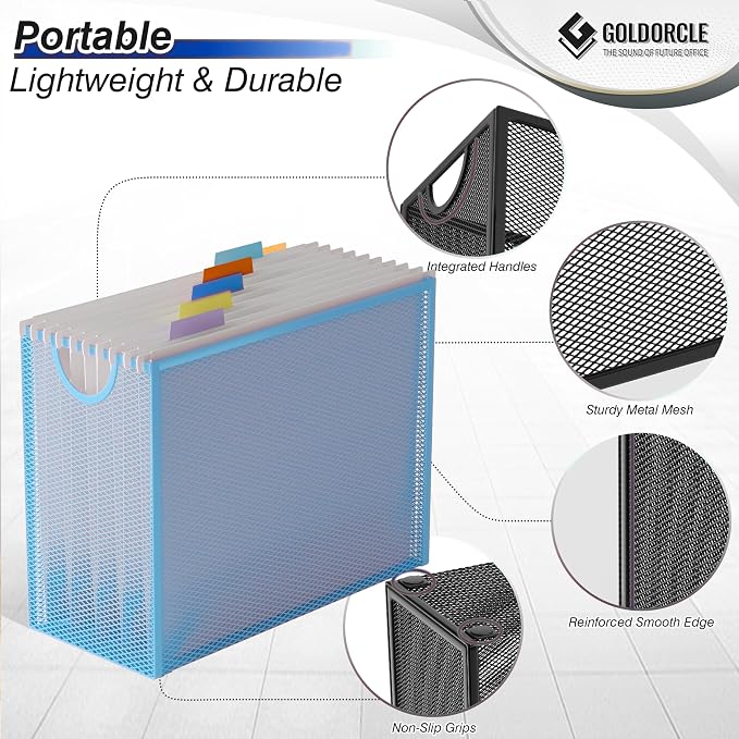 Hanging File Organizer, Letter-Size File Holder Filing Box - Image 4