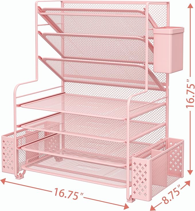 Simple Trending 7 Tier Desk File Organizer, Letter Tray Paper Organizer - Image 3