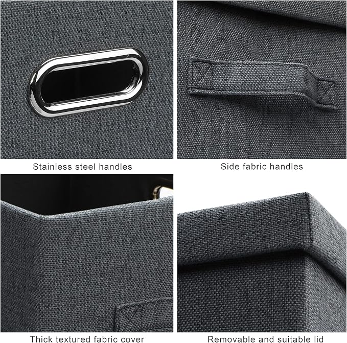 Graciadeco Medium 15" 21 Quart Collapsible Stackable Storage Bins - Image 5