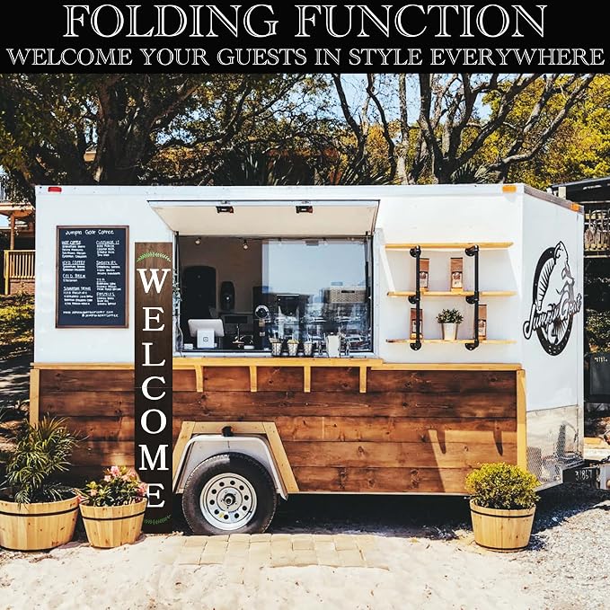 Tall Outdoor Welcome Sign, 6ft Brown Rustic Modern Farmhouse Welcome Sign - Image 6