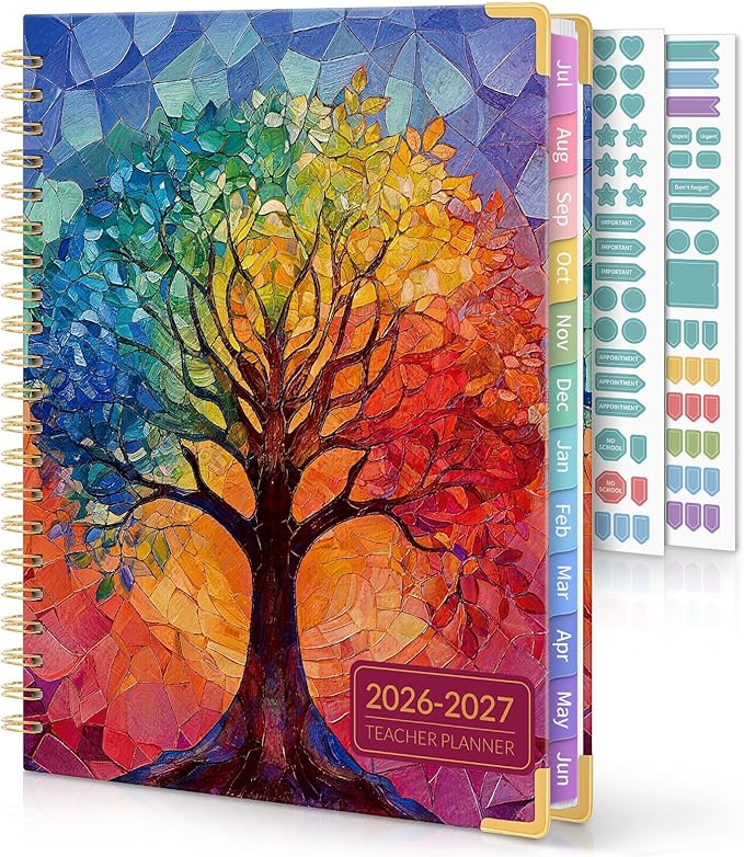SKYDUE Teacher Planner 2026-2027 Academic Year, 8.5" x 11" Deluxe Teacher by SKYDUE