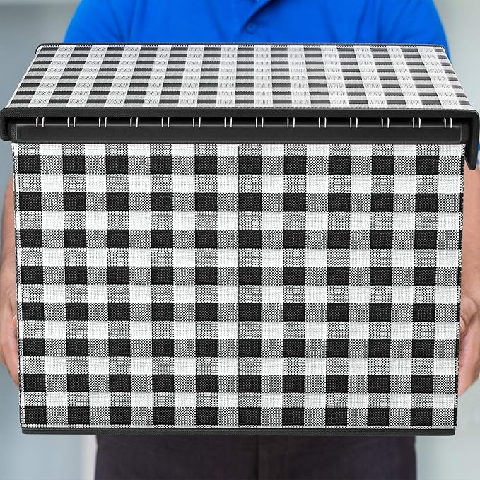 File Organizer Box with Lid, Collapsible File Folder Organizer - Image 7