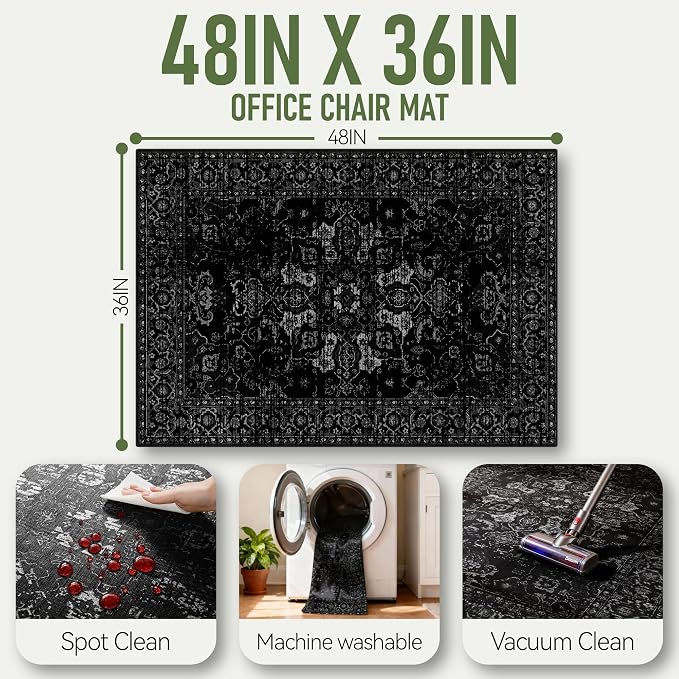 Office Chair Mat for Hardwood Floor, Non-Slip Under Desk Mat for Rolling Chair - Image 5