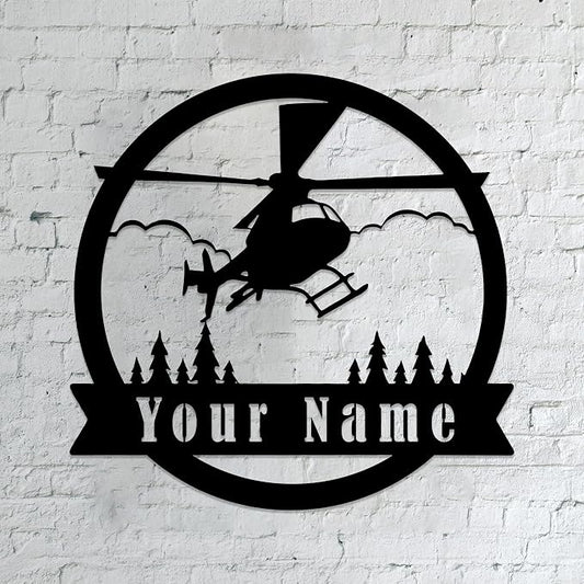 Personalized Metal Airplane Wall Art, Airplane Name Sign, Customized Pilot Name by Unknown