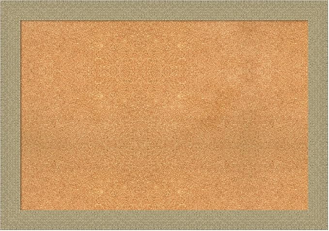 Amanti Art Natural Cork Board for Wall, 28x40 Vision Board with Gold Frame, Large Corkboard Office Decor for Home Organization, Casual Corkboard Pinboard to display items for home organization-DeskLoop Office
