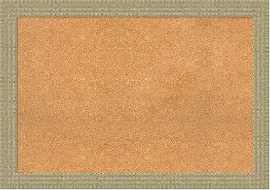 Amanti Art Natural Cork Board for Wall, 28x40 Vision Board with Gold Frame, Large Corkboard Office Decor for Home Organization, Casual Corkboard Pinboard to display items for home organization-DeskLoop Office