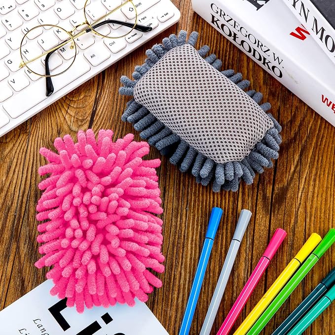 Outus 2 Pieces Microfiber Shag Whiteboard Eraser Dry Erase Eraser Washable - Image 7