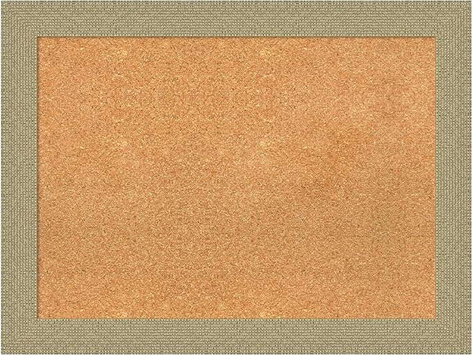 Amanti Art Natural Cork Board for Wall, 24x32 Vision Board with Gold Frame, Medium Corkboard Office Decor for Home Organization, Casual Corkboard Pinboard to display items for home organization-DeskLoop Office