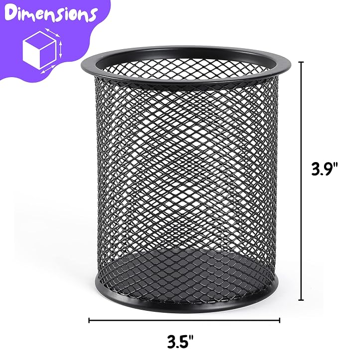 Mr. Pen- Mesh Pen Holder, Pen Holder, Pencil Cup Holder | Black Pen Holder - Image 3