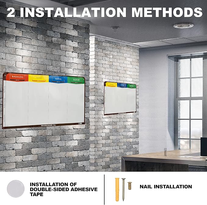 pmxboard 4 Column Magnetic Kanban Board, Scrum Board Flex Whiteboard Kit. Agile - Image 6