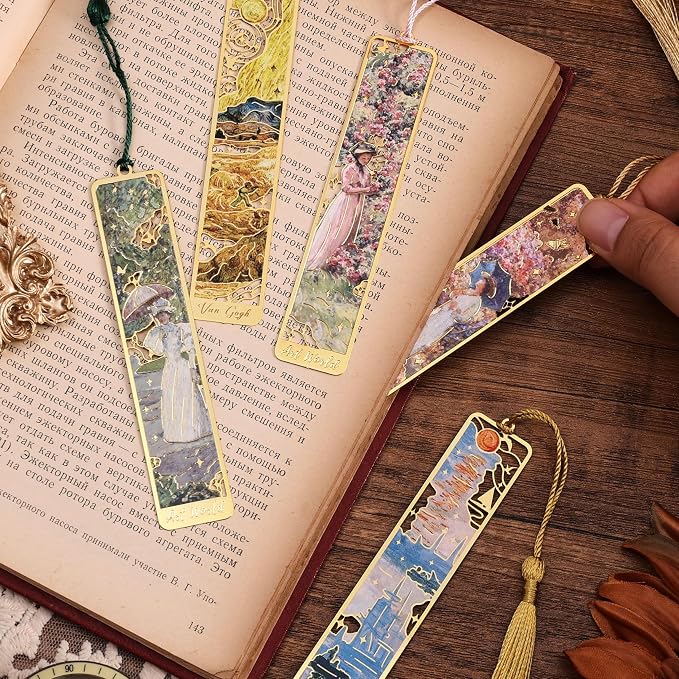 12 Pieces Metal Bookmarks with Tassel - Image 5