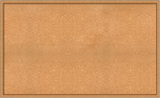 Amanti Art Natural Cork Board for Wall, 32x52 Vision Board with Bronze Frame, Oversize Corkboard Office Decor for Home Organization, Casual Corkboard Pinboard to Display Items for Home Organization-DeskLoop Office