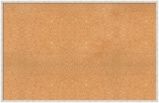 Amanti Art Natural Cork Board for Wall, 29x45 Vision Board with White Frame, Oversize Corkboard Office Decor for Home Organization, Modern Corkboard Pinboard to Display Items for Home Organization in-DeskLoop Office