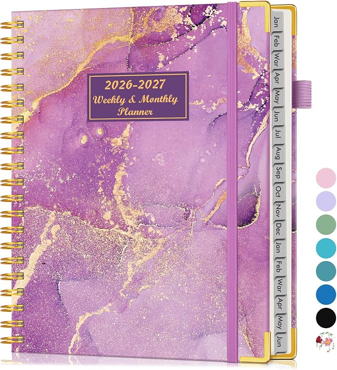 Planner 2026-2027, 18 Months Weekly and Monthly Hardcover Planner, January 2026 by Unknown