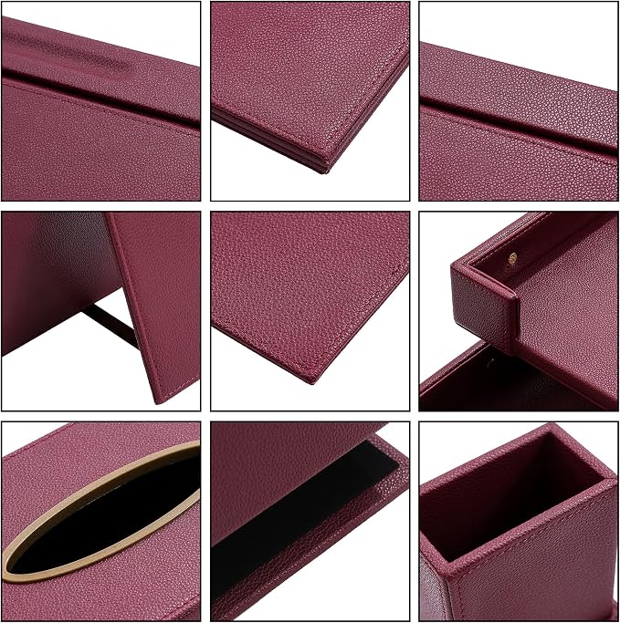 RitPin Desk Set，11-Piece Leather Desk Organizer Set, Executive Office - Image 4