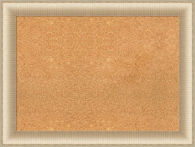 Amanti Art Natural Cork Board for Wall, 25x33 Vision Board with Gold Frame, Medium Corkboard Office Decor for Home Organization, Casual Corkboard Pinboard to display items for home organization-DeskLoop Office
