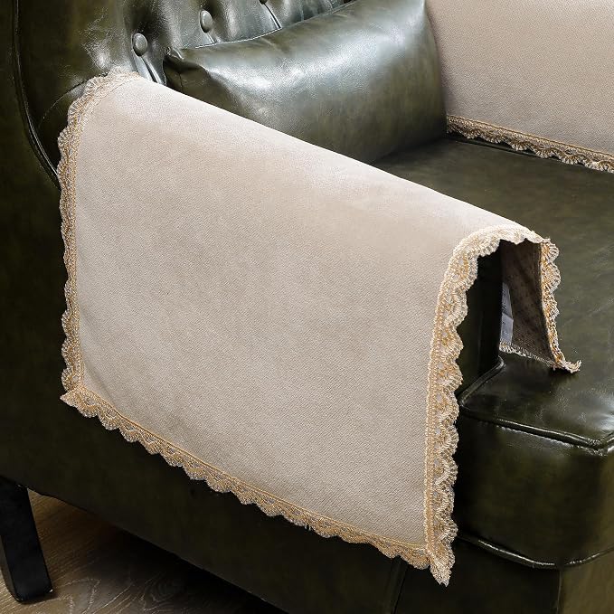 MINJIATEX Couch arm Covers, Non-Slip lace Sofa arm Covers Set of 2 Washable by MINJIATEX