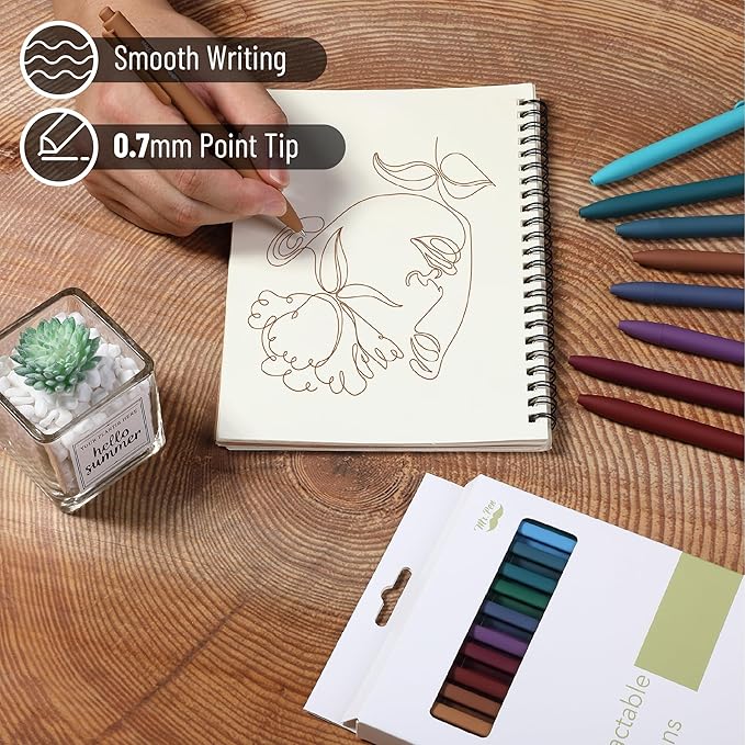 Mr. Pen- Retractable Gel Pens, 12 Pack, Dark Vintage Ink, Fine Point 0.7mm | - Image 2
