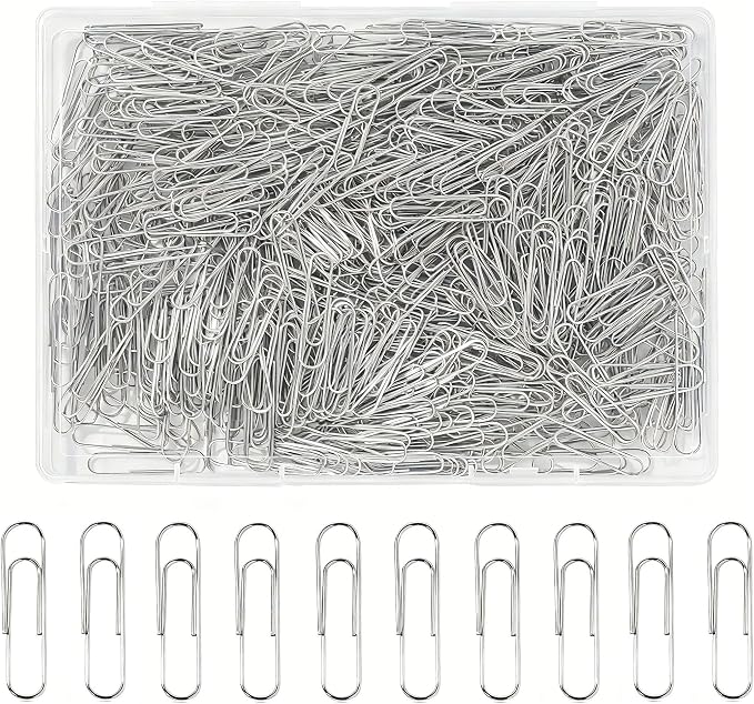Paper Clips, 1-2/7" Silver School Office Supplies Heavy Duty by Bflaae