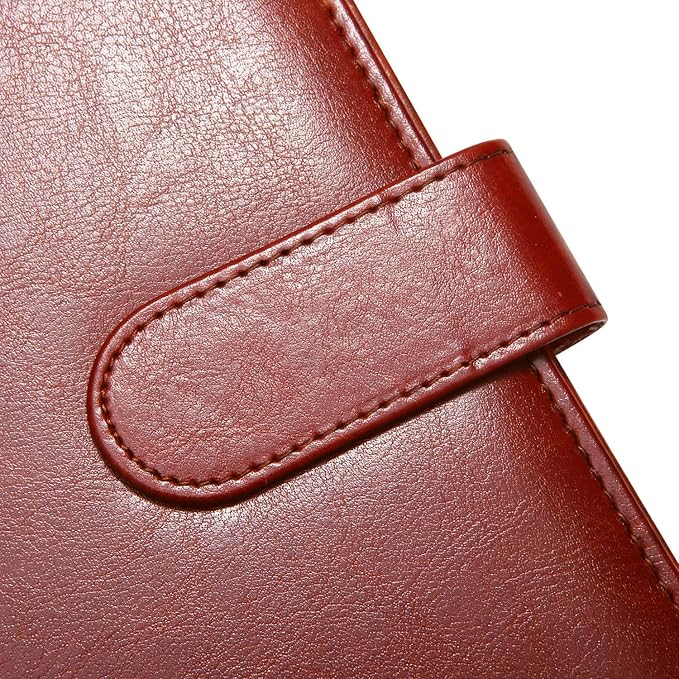 Clipboard Folder Padfolio, Mymazn Writing Portfolio Faux Leather Clipboards with Cover for Legal Pad Holder Letter Size A4 8.5 x 11 for Business Conference Notepad Clip Boards Brown-DeskLoop Office