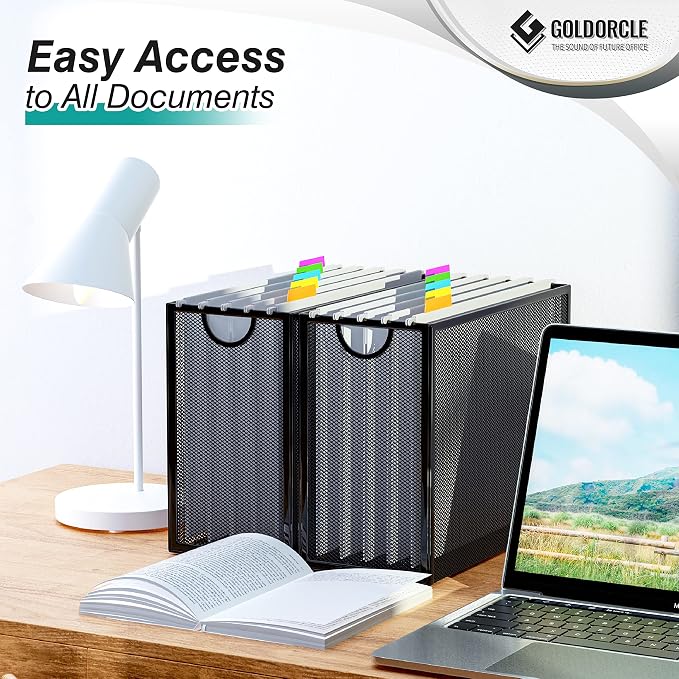Hanging File Organizer, Letter-Size File Holder Filing Box - Image 6