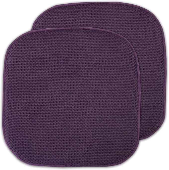 Sweet Home Collection Cushion Memory Foam Chair Pads Honeycomb Nonslip Back by SweetHomeCollection