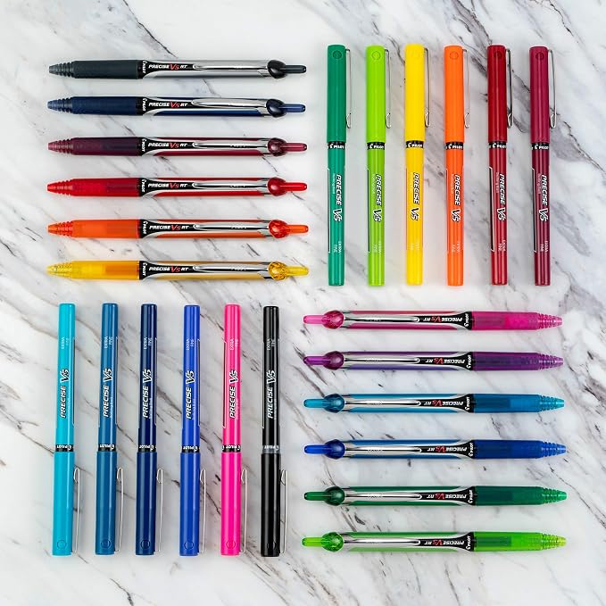 Pilot Precise V5 RT Refillable & Retractable Rolling Ball Pens, Extra Fine - Image 4