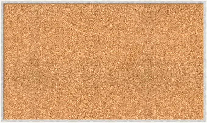 Amanti Art Natural Cork Board for Wall, 29x49 Vision Board with White Frame, Oversize Corkboard Office Decor for Home Organization, Modern Corkboard Pinboard to Display Items for Home Organization in-DeskLoop Office