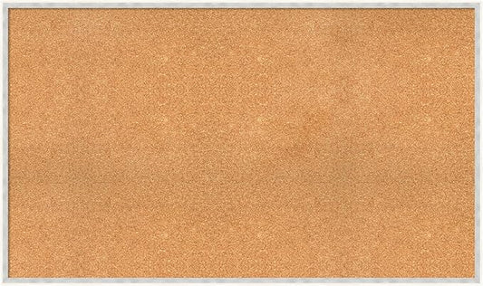 Amanti Art Natural Cork Board for Wall, 29x49 Vision Board with White Frame, Oversize Corkboard Office Decor for Home Organization, Modern Corkboard Pinboard to Display Items for Home Organization in-DeskLoop Office