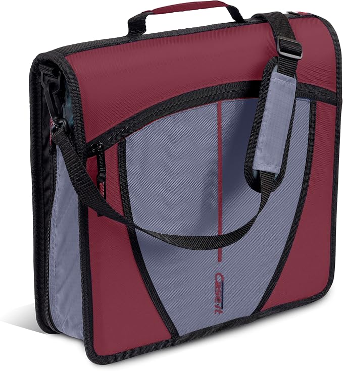 Case-it Mighty Zip Tab School Zipper Binder | 3-Inch O-Rings, 600-Sheet Capacity by Case-it