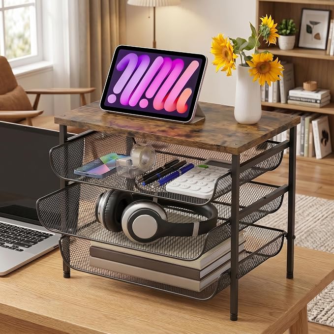 4-Tier Mesh Desk Organizer - Image 7