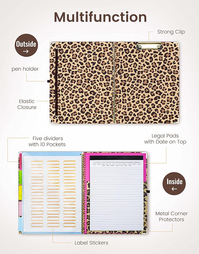 Mymazn Clipboard with Storage, Clipboards Folio with Refillable 11"x8.5" Legal - Image 3
