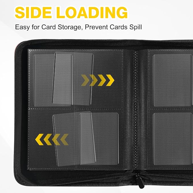 Toploader Binder, Holds 160 Toploaders, 100 Toploaders INCLUDED, 4-Pocket PU - Image 7