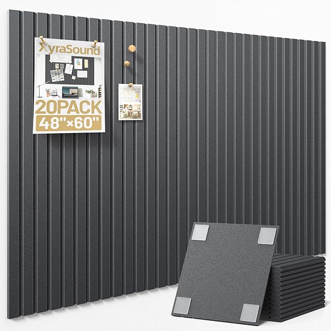 Large Cork Board for Wall 48" x 60" Black Bulletin Board by Unknown