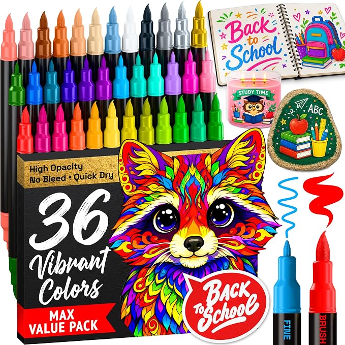ARTISTRO 36 Acrylic Paint Markers by ARTISTRO