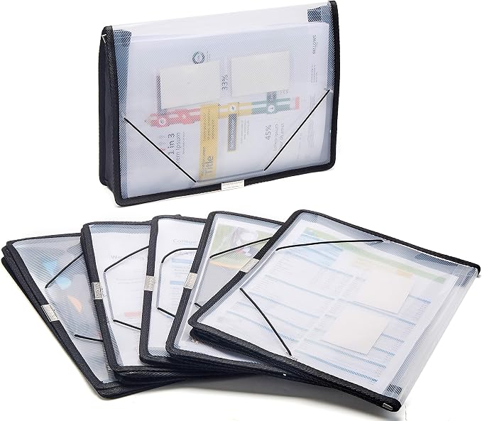 FANWU 6 Pack Plastic Expanding File Wallet Document Organizer - Image 7