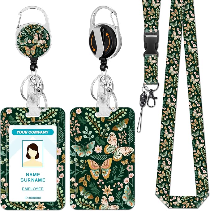 Hancynir Butterfly Floral Lanyards by Hancynir