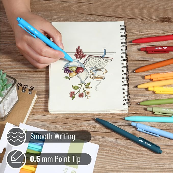 Mr. Pen- Retractable Gel Pens, 12 Pack, Winter Forest Color Inks | Fine Point - Image 3